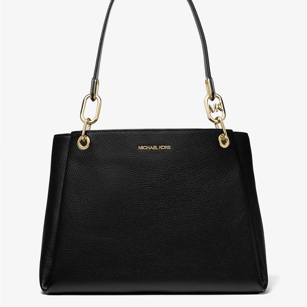 MK Trisha Large Pebbled Leather Shoulder Bag